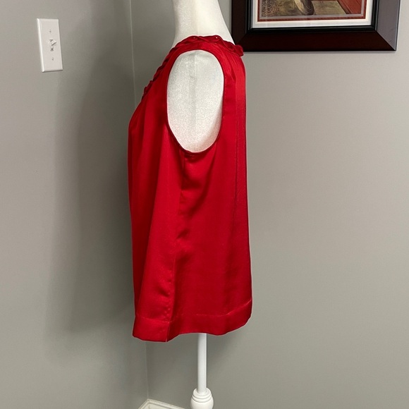 Talbots Red Twisted Tank Top Blouse Career Shirt Size 12 Womens Petite Plus - Picture 3 of 5